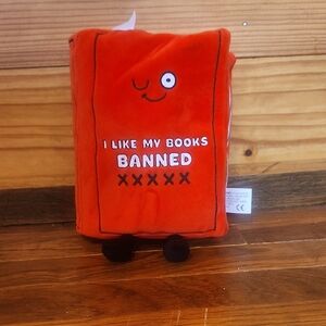 Punchkins 'I Like My Books Banned' Red Plush